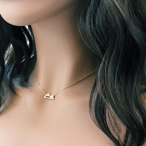 Mountain Peaks Pendant Necklace 14Karat Gold - Picture 5 of 5